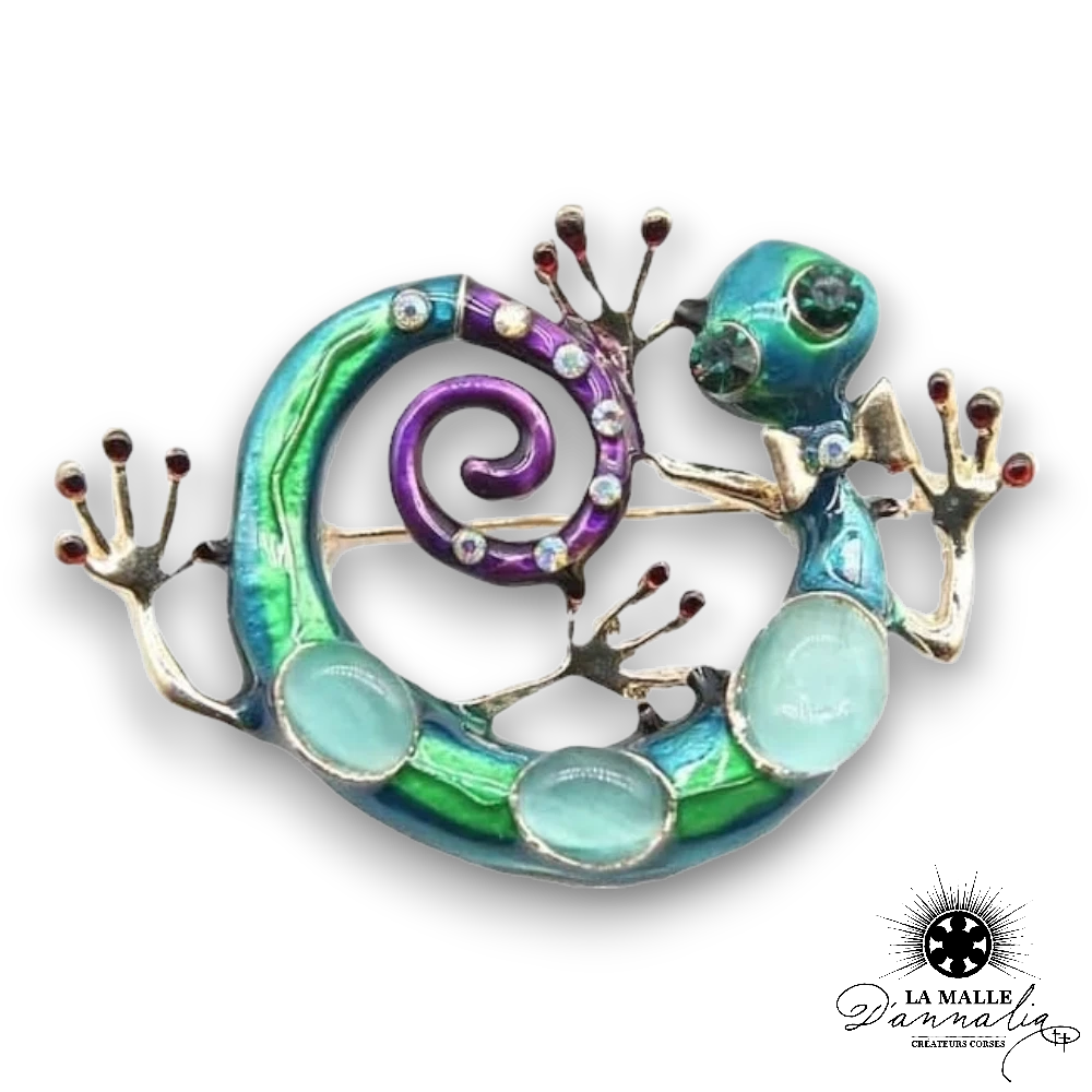 broche bijou lezard gecko lamalledannalia