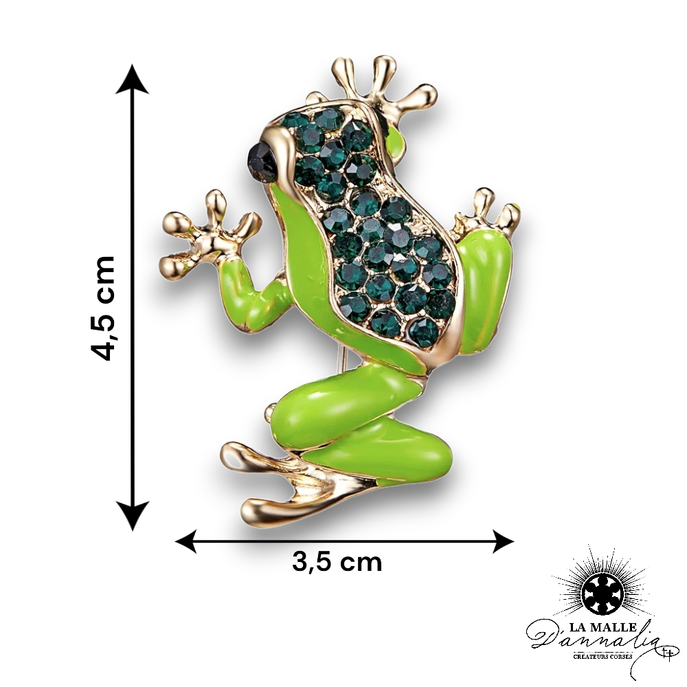 Broche grenouille gaieté, chance, prospérité , cadeau idéal,bijoux originaux,