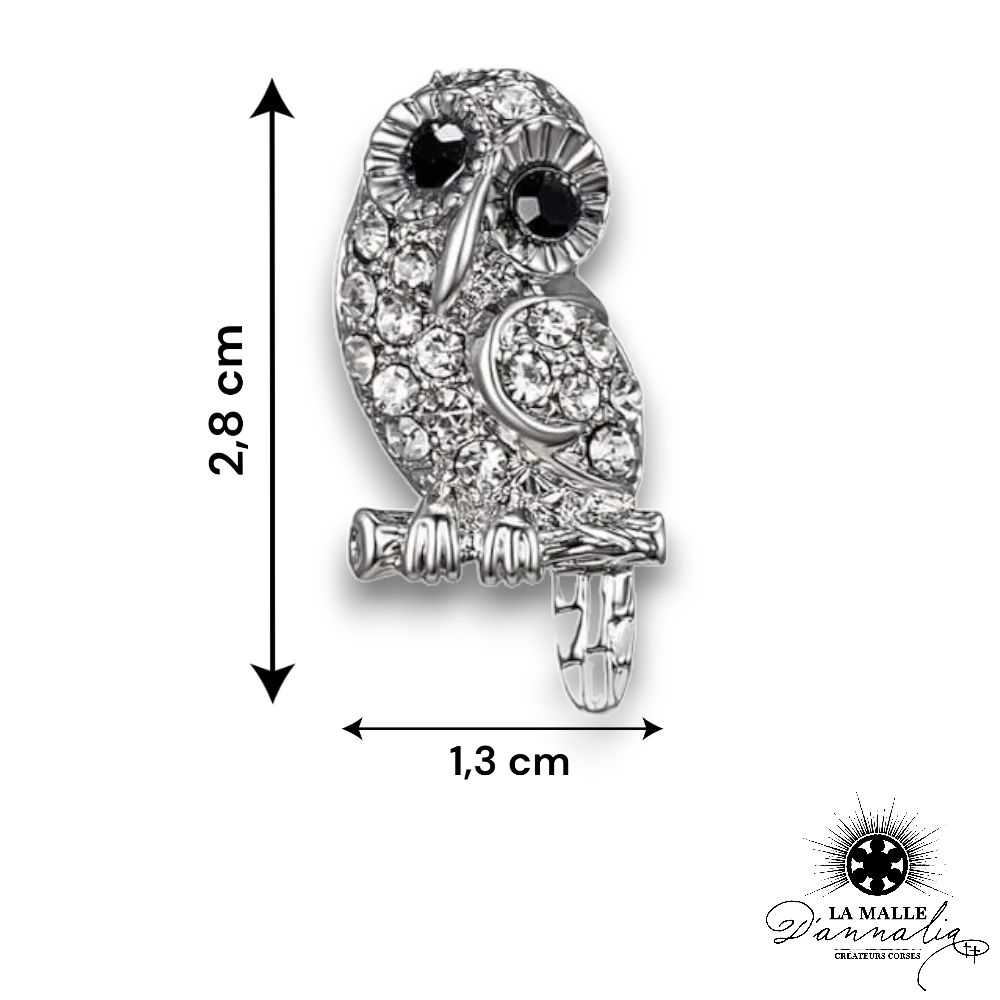 broche bijou hibou chouette mesure lamalledannalia