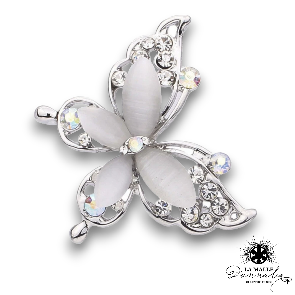 broche bijoux papillon dore lamalledannalia