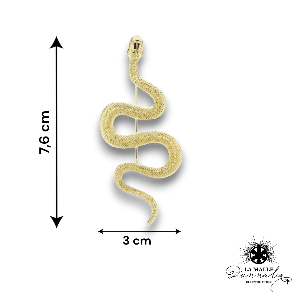 Broche Serpent audacieux, mystérieux, sagesse, transformation, renaissance, cadeau idéal
