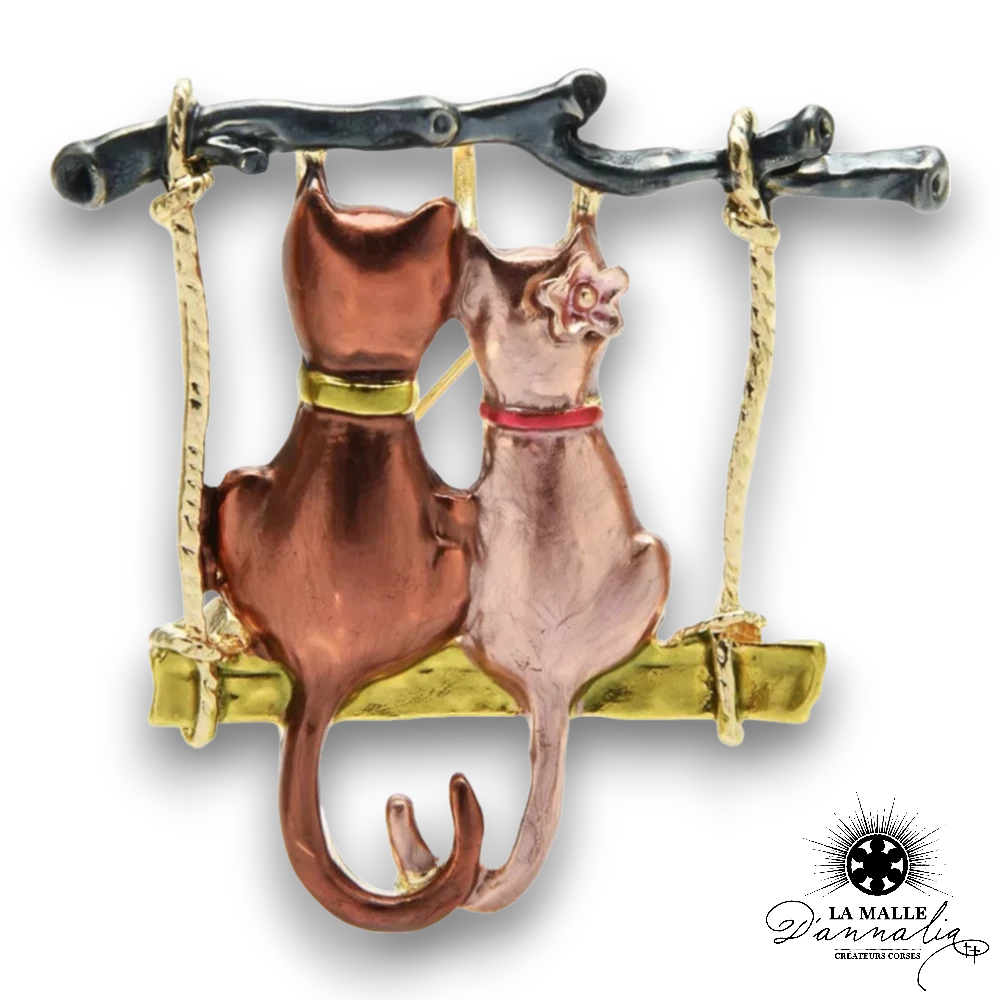 broche bijoux chat lamalledannalia
