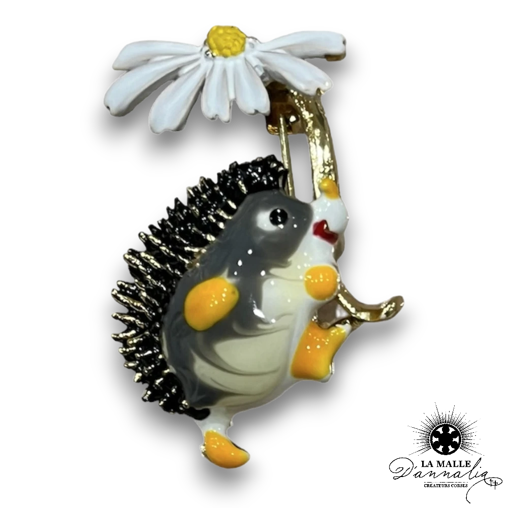 broche bijou herisson couleur lamalledannalia
