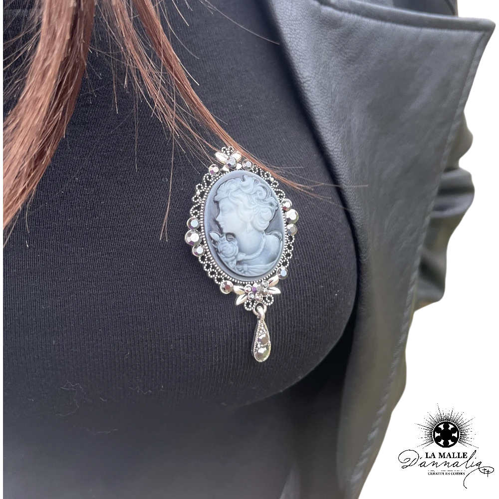 came-strass-broche-argent-lamalledannalia