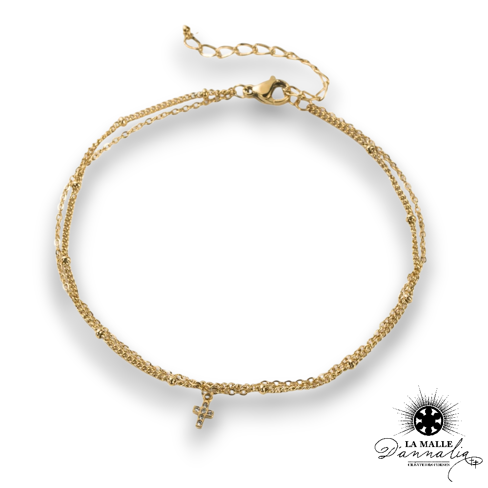 chaine de cheville croix lamalledannalia