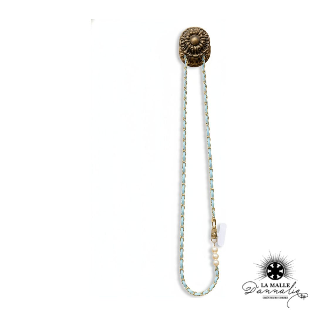 Chaîne à Perles pour Téléphone — Accessoire Bohème Chic Bastia
