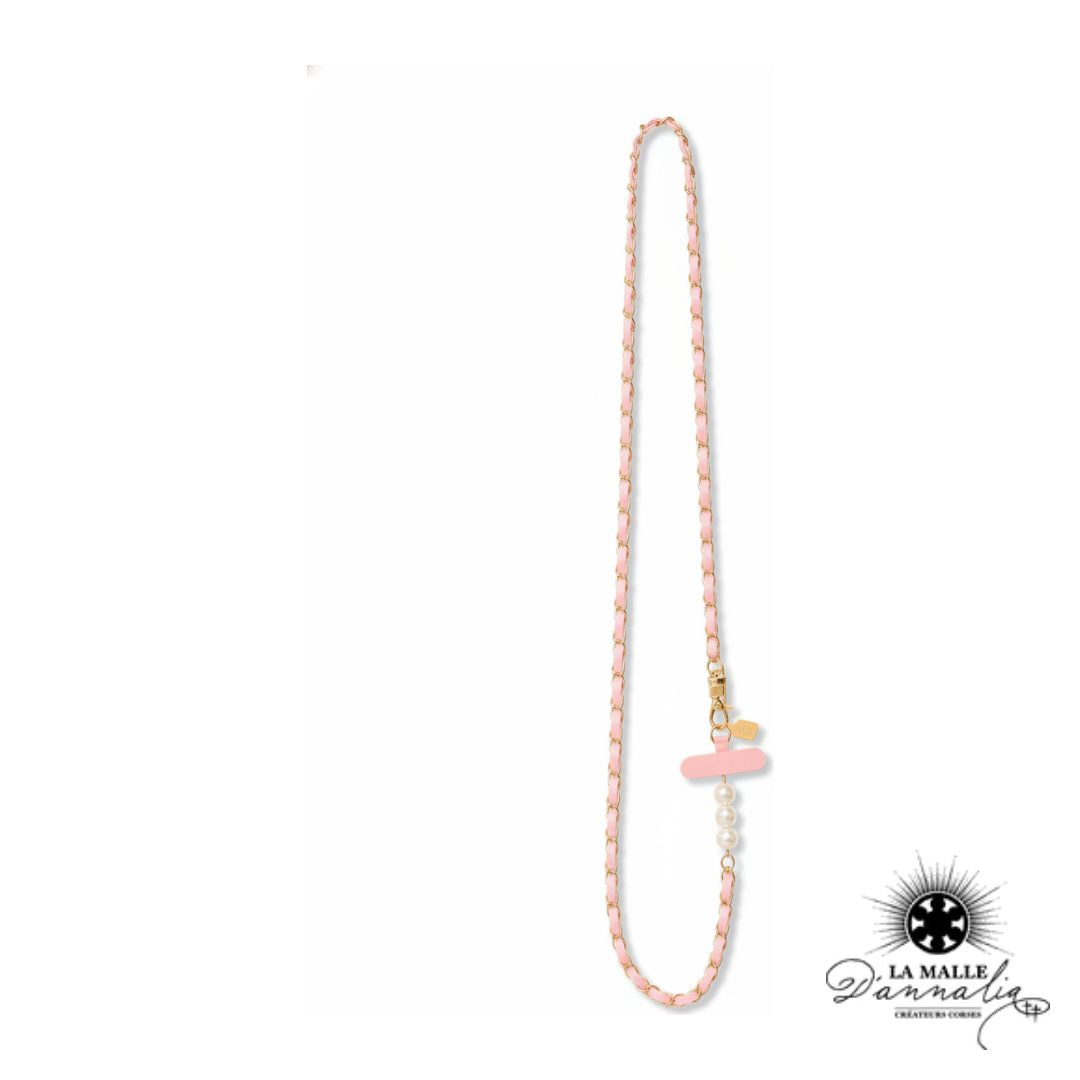 Chaîne à Perles pour Téléphone — Accessoire Bohème Chic Bastia