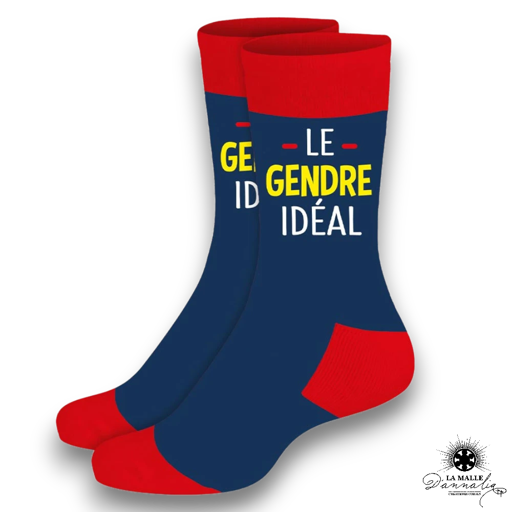 chaussette homme gendre ideal bleu rouge lamalledannalia