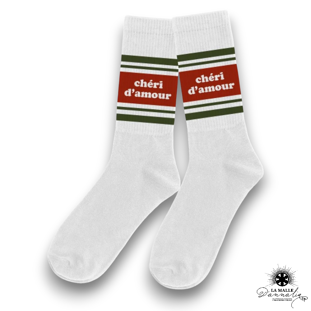 chaussette-homme-cheri-amour-rouge-vert-lamalledannalia