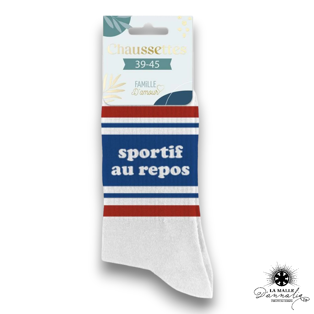 chaussette homme sportif du dimanche bleu repos lamalledannalia