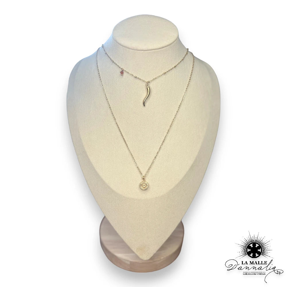 bijoux en acier inoxydable creation corse corne abondance douille lamalledannalia