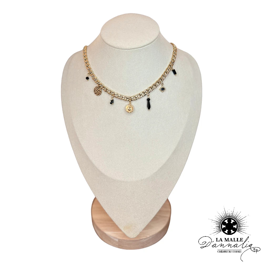 collier acier inoxydable breloque douille createur corse lamalledannalia