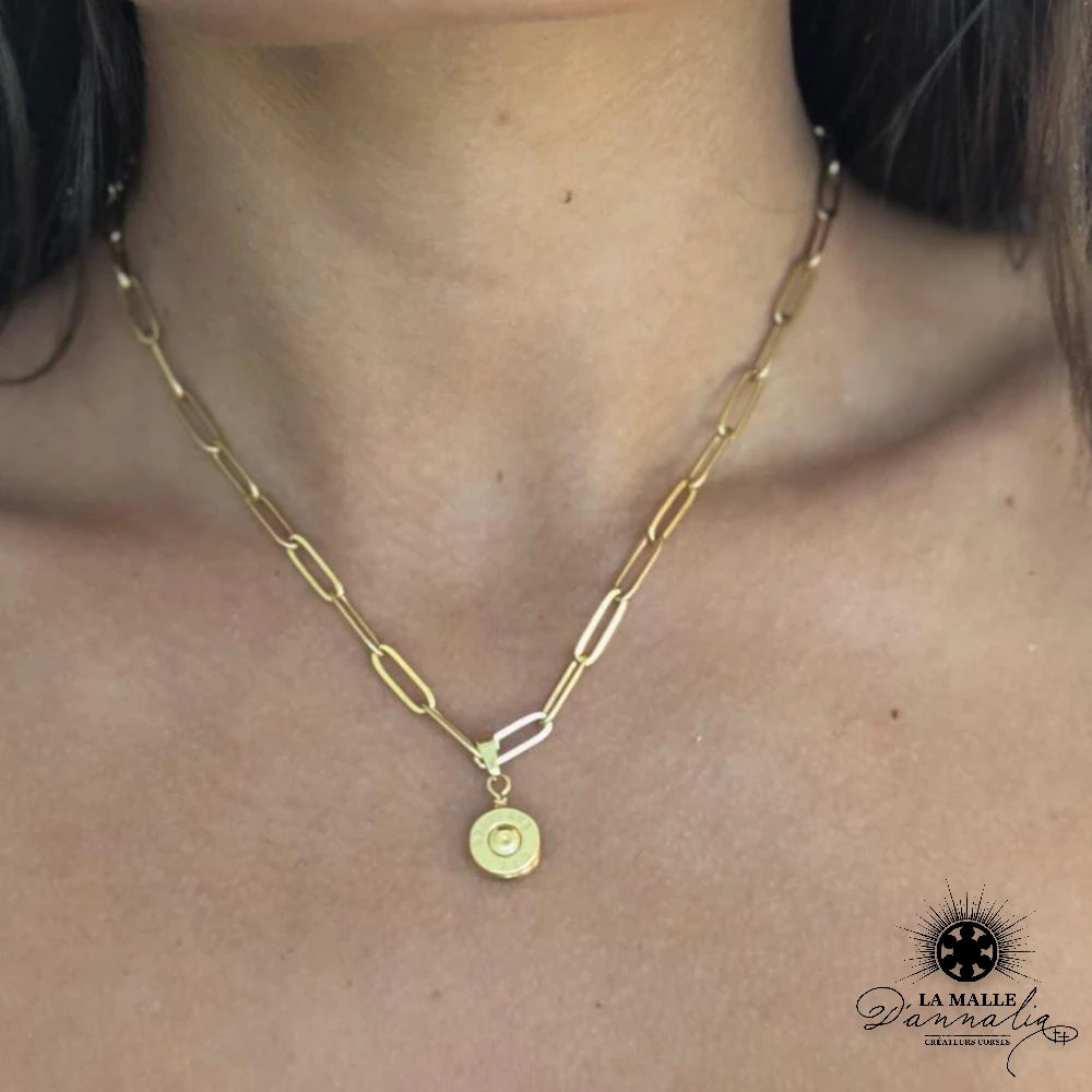 collier acierinoxydable chaine creation corse douille lamalledannalia