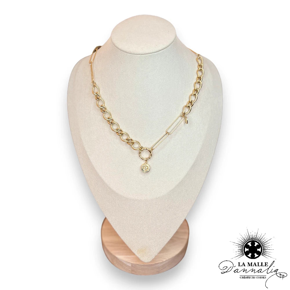 collier acier inoxydable maille createur lamalledannalia