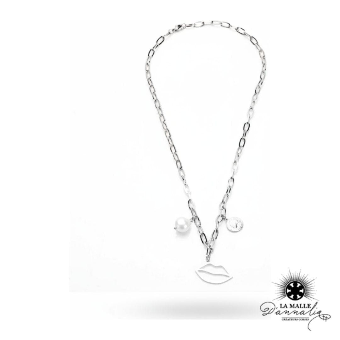 Collier "bouche" en acier inoxydable