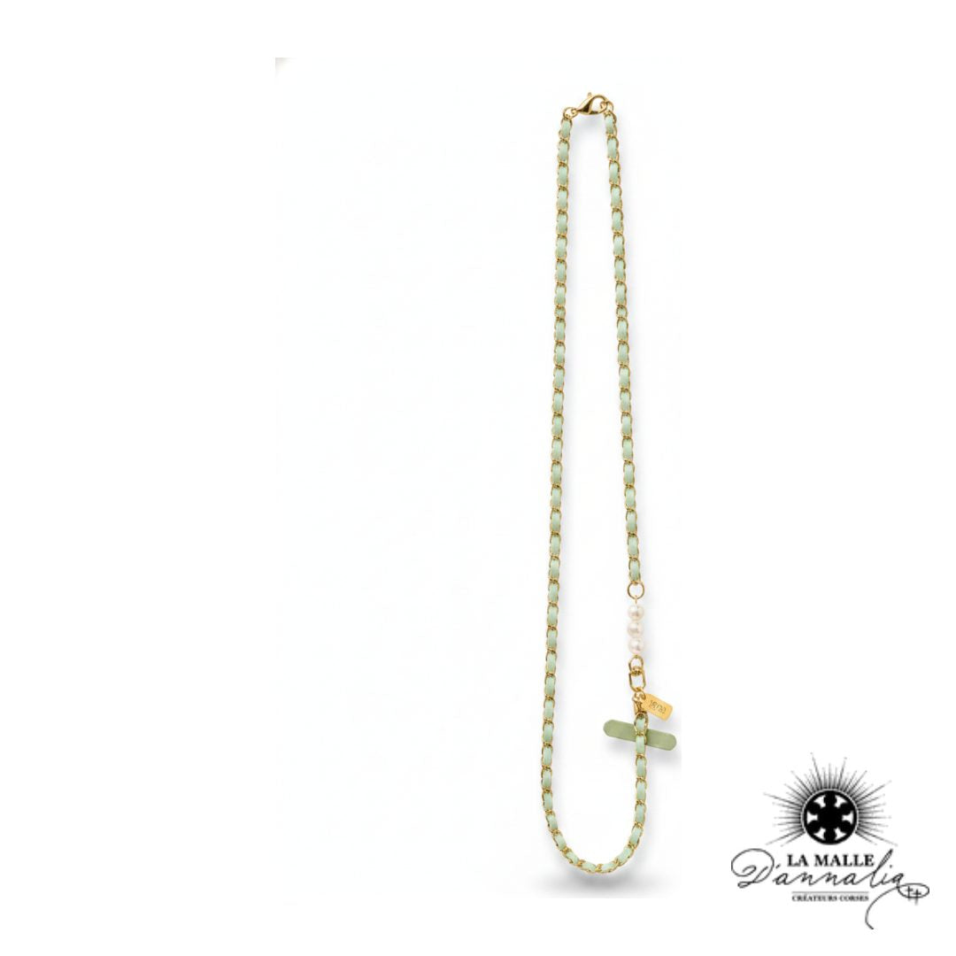 Chaîne à Perles pour Téléphone — Accessoire Bohème Chic Bastia