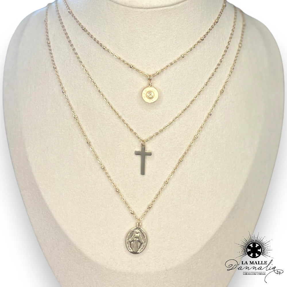 collier de createur corse en acier inoxydable lamalledannalia