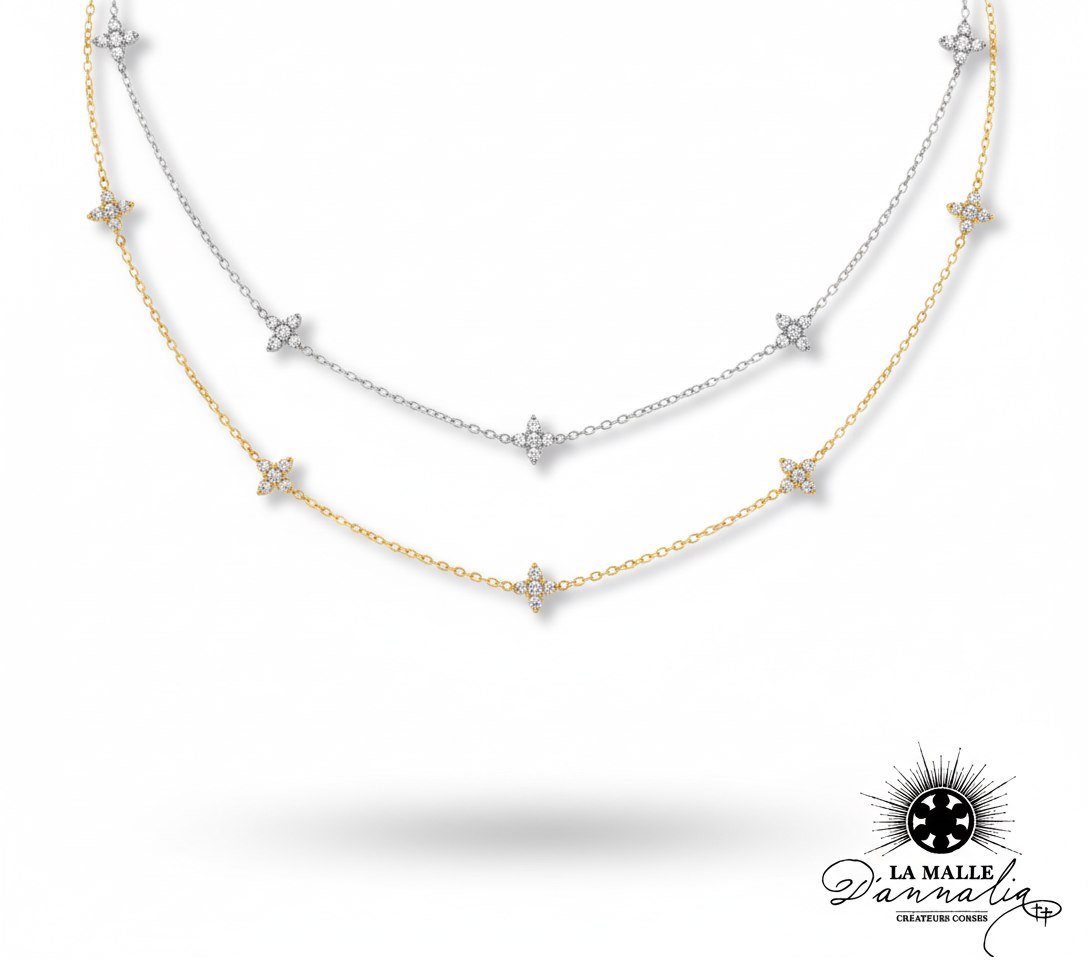 collier-double-or-jaune-blanc-diamants-fleurs-la-malle-dannalia