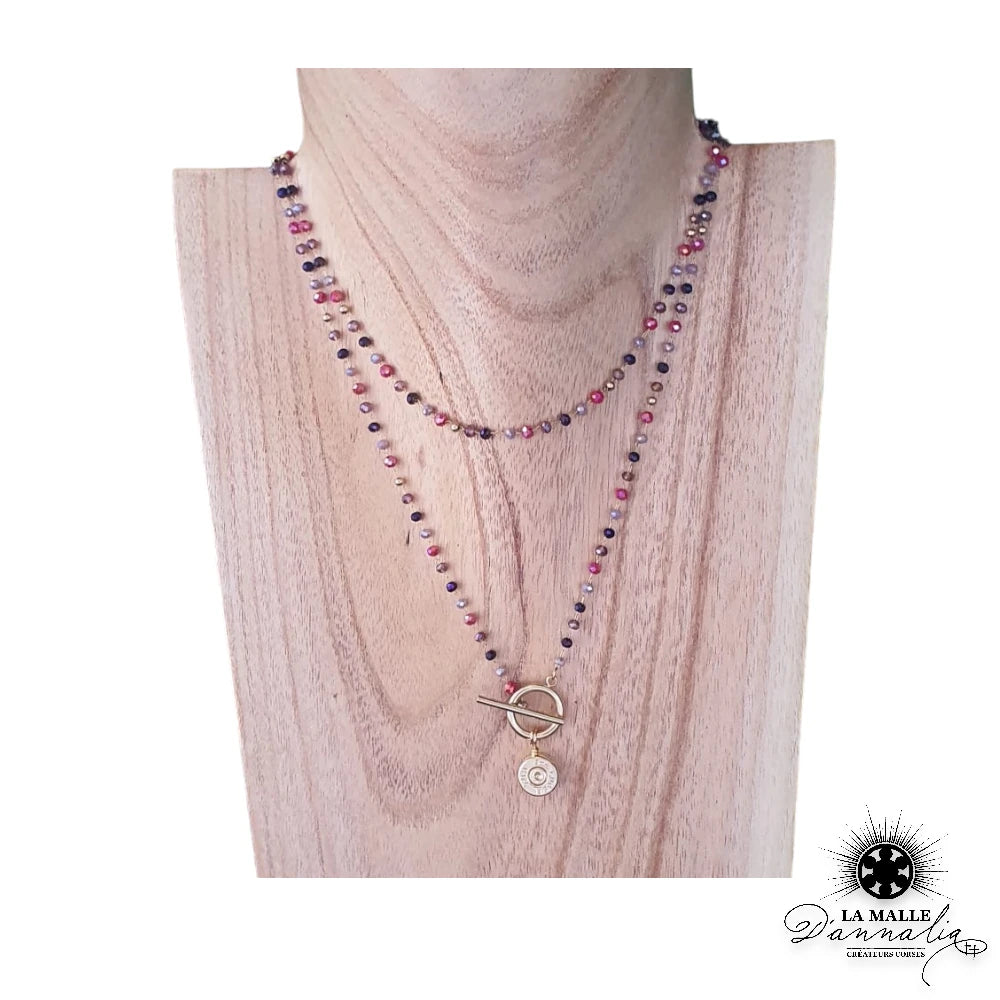 collier long acier inoxydable fermoir creation corse douille lamalledannalia