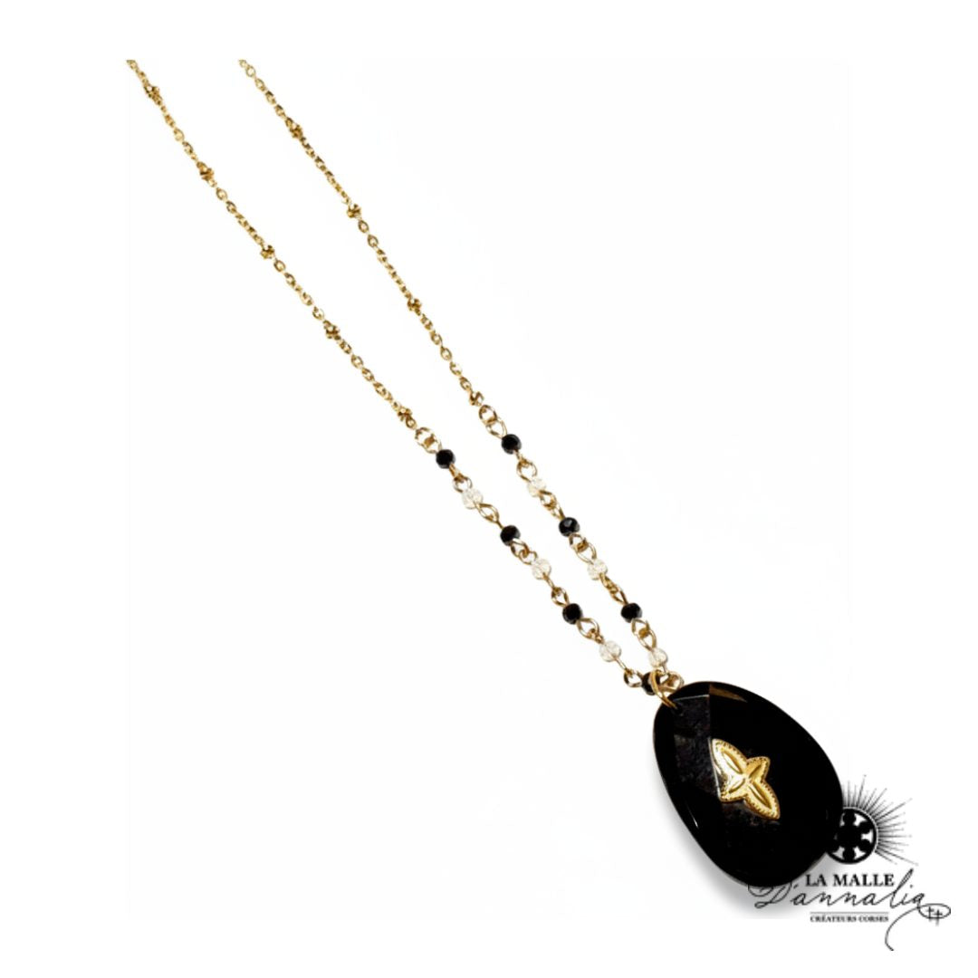 Collier Sautoir Pendentif Acier Inoxydable — Ras-du-Cou Dentelle Bastia