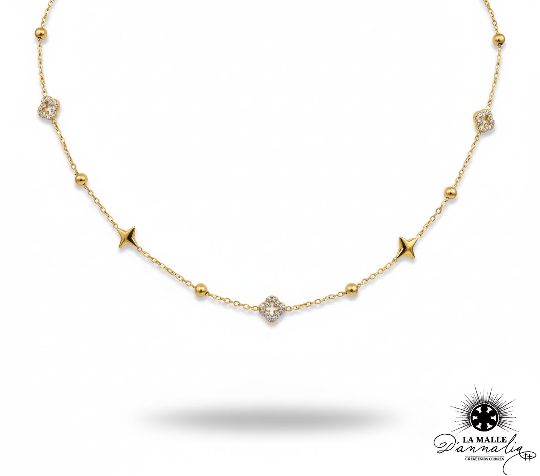 colliers-or-argent-trefle-mannequin-la-malle-dannalia-corse