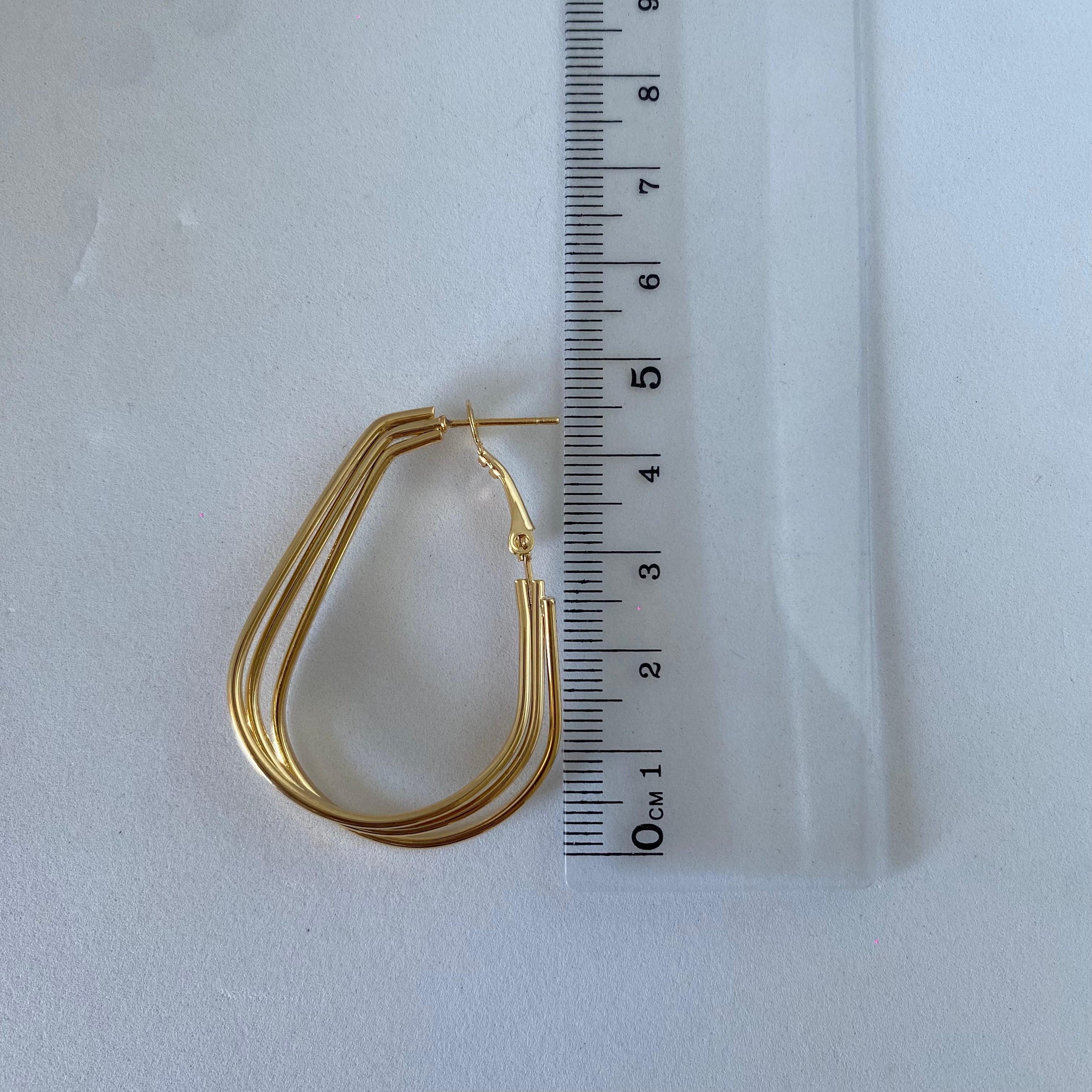 Créoles originales ovales acier inoxydable