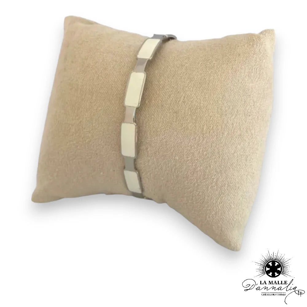 jonc acier inoxydable argent lamalledannalia