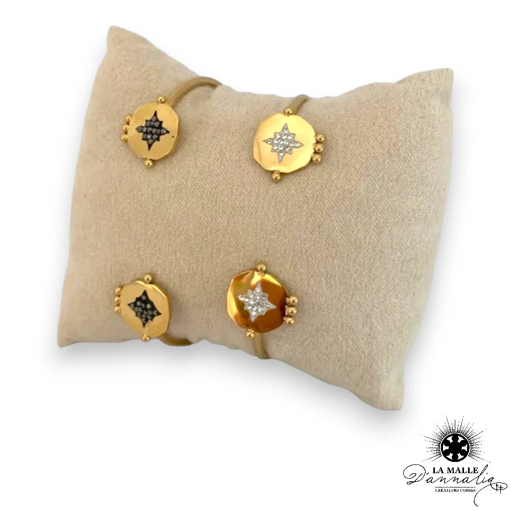 jonc strass etoile acier inoxydable lamalledannalia