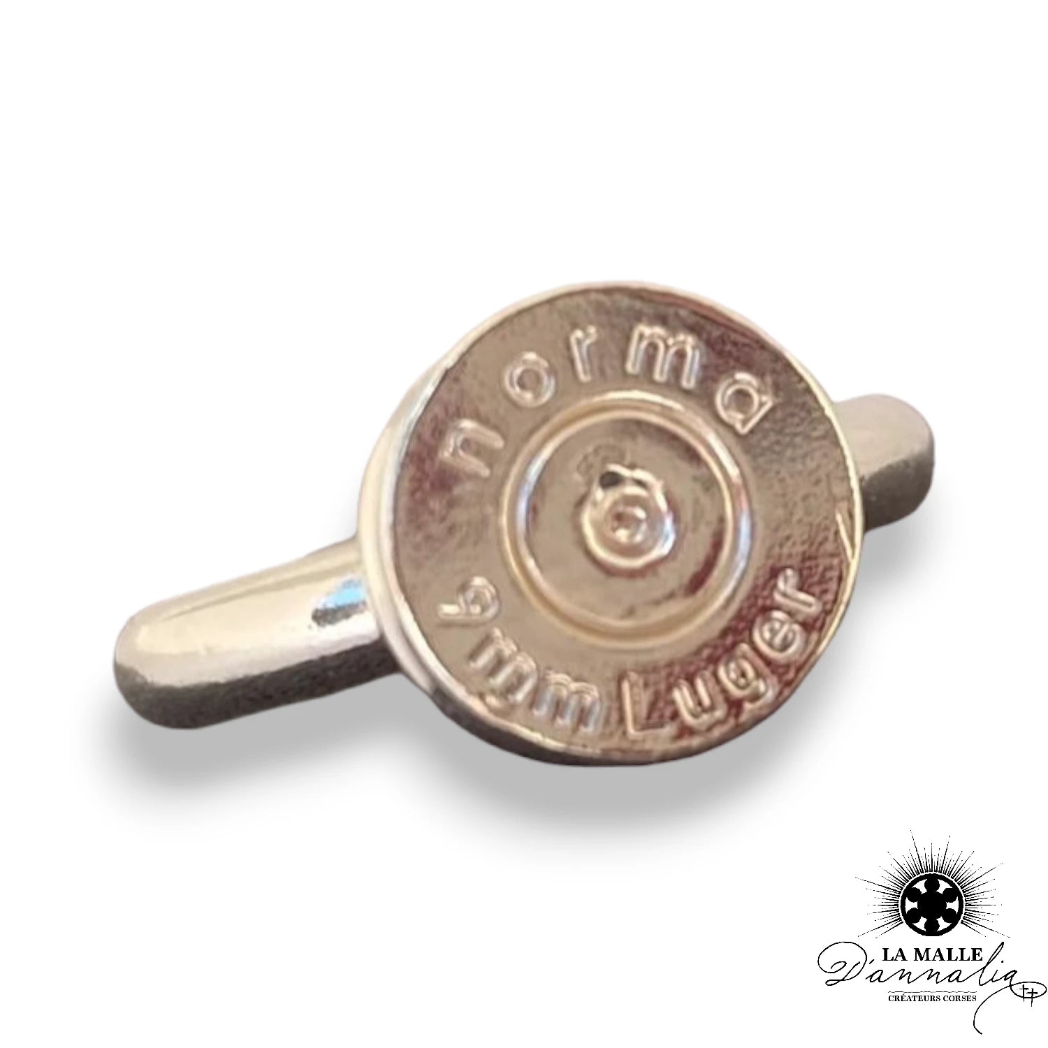 Bague Plaquée Argent 10 Microns avec Structure Fine et Douille Mise en Avant