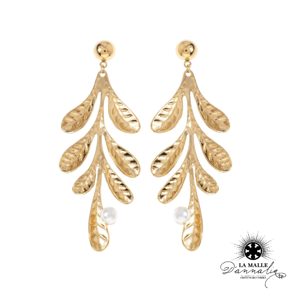 lamalledannalia-Boucles-oreilles-acierinoxydable-feuille