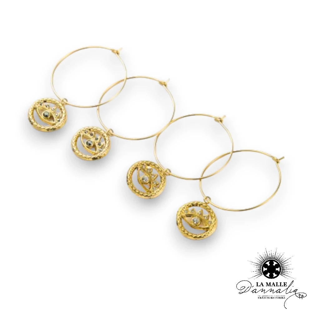 lamalledannalia-Boucles-oreilles-acierinoxydable-oeil-strass-creole