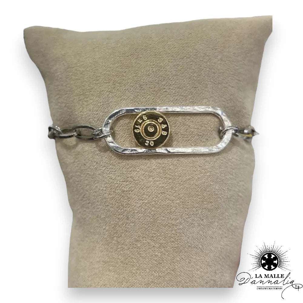 lamalledannalia-Bracelet-Chaîne-rectangulaire-Acier-Inoxydable-Douille-Plaque-Or-modele-Argent-corse