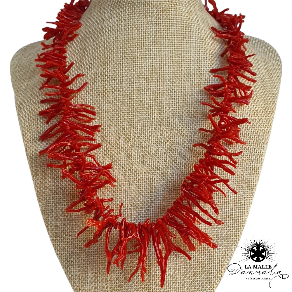 Chat Collier Elza Rouge Corail 20-34cm 10mm