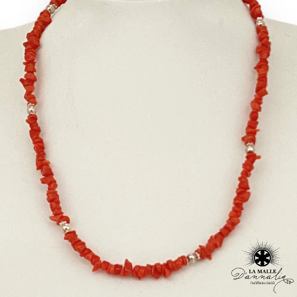 lamalledannalia-Collier-corail-rouge-chips-petite-argent-creation