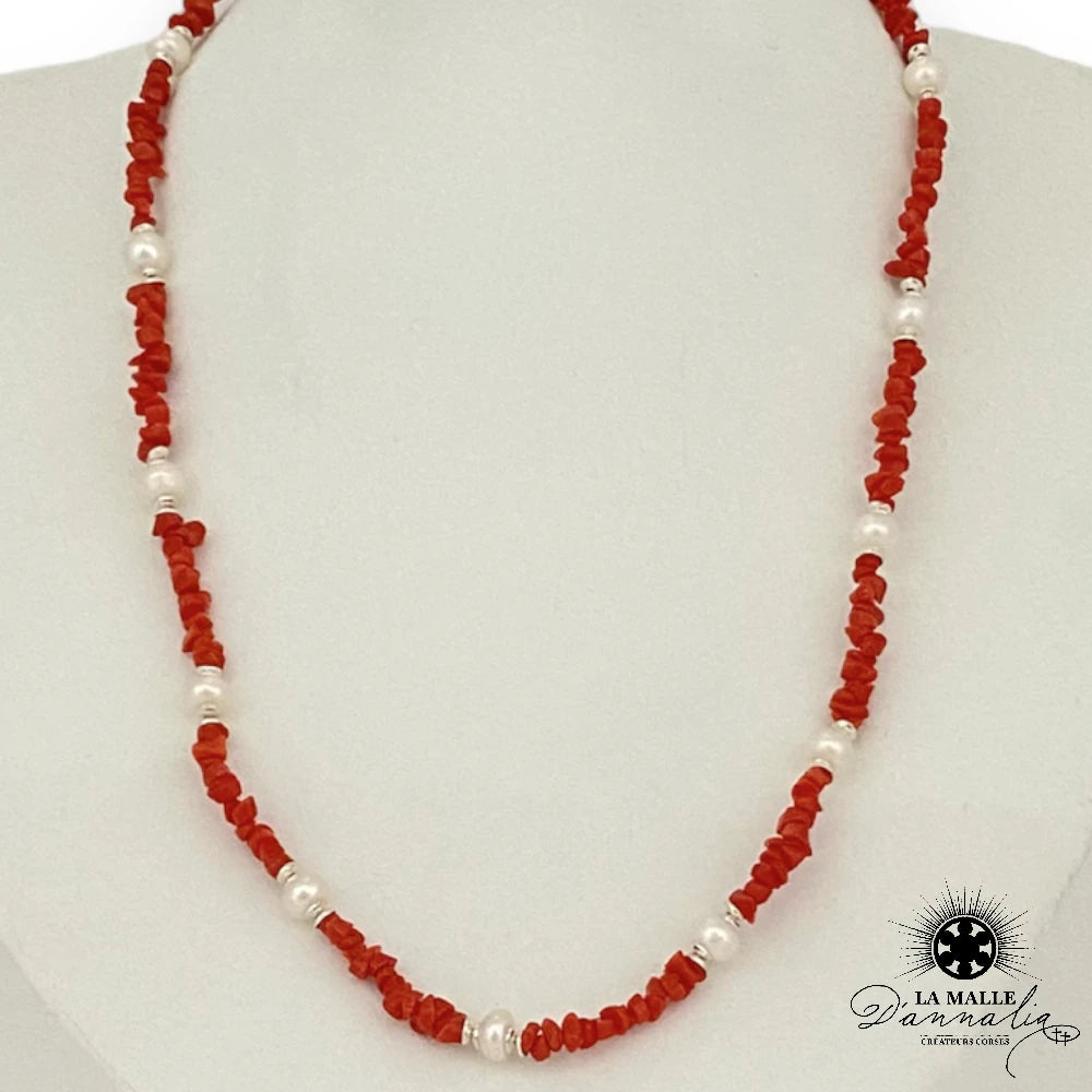 lamalledannalia-Collier-corail-rouge-perle-deau-morceau-creation
