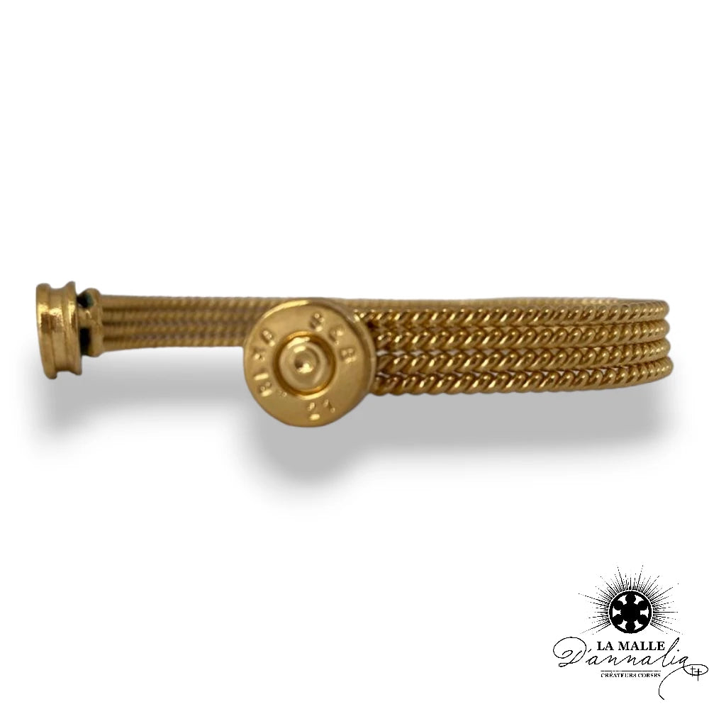 lamalledannalia-Jonc-Bracelet-Maille-Milanaise-Plaque-Or-3Microns-Douilles-9mm--Esprit-Vintage