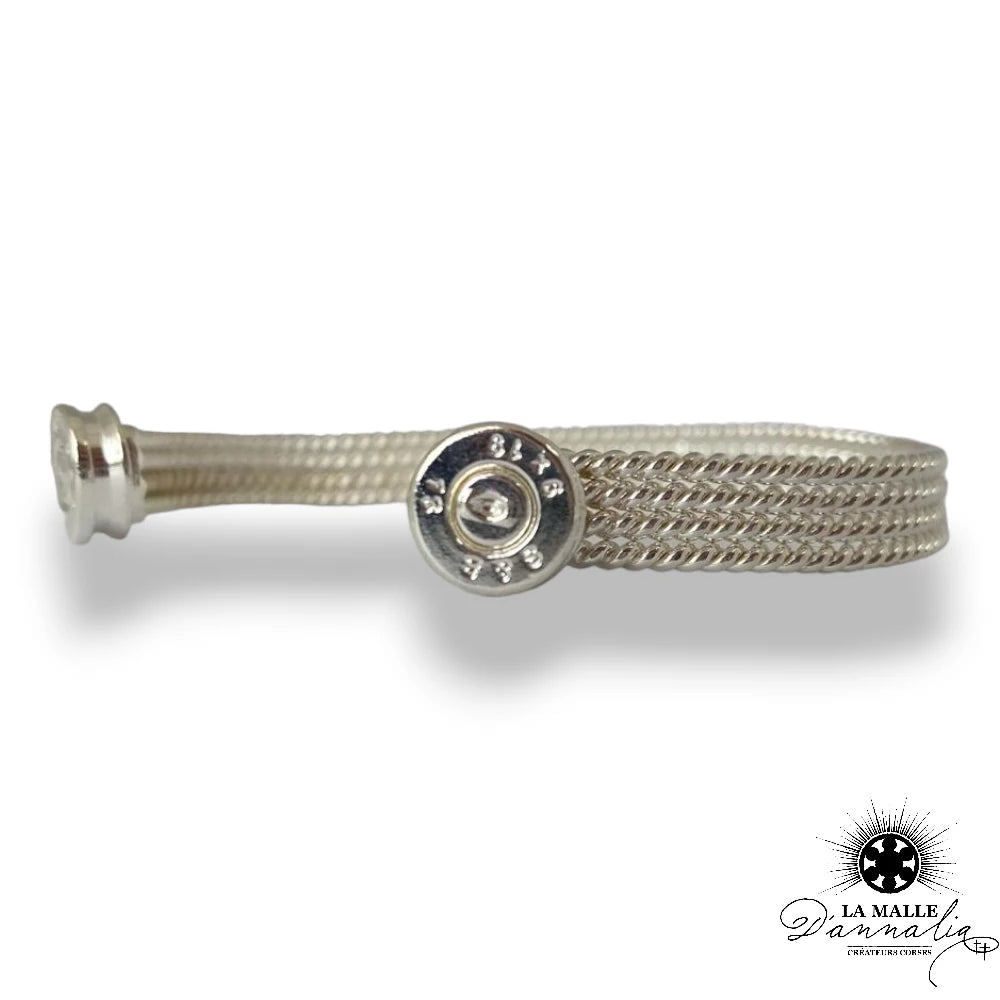 lamalledannalia-Jonc-Bracelet-Maille-Milanaise-plaque-Argent-Douilles-createur-corse-bastia-9mm