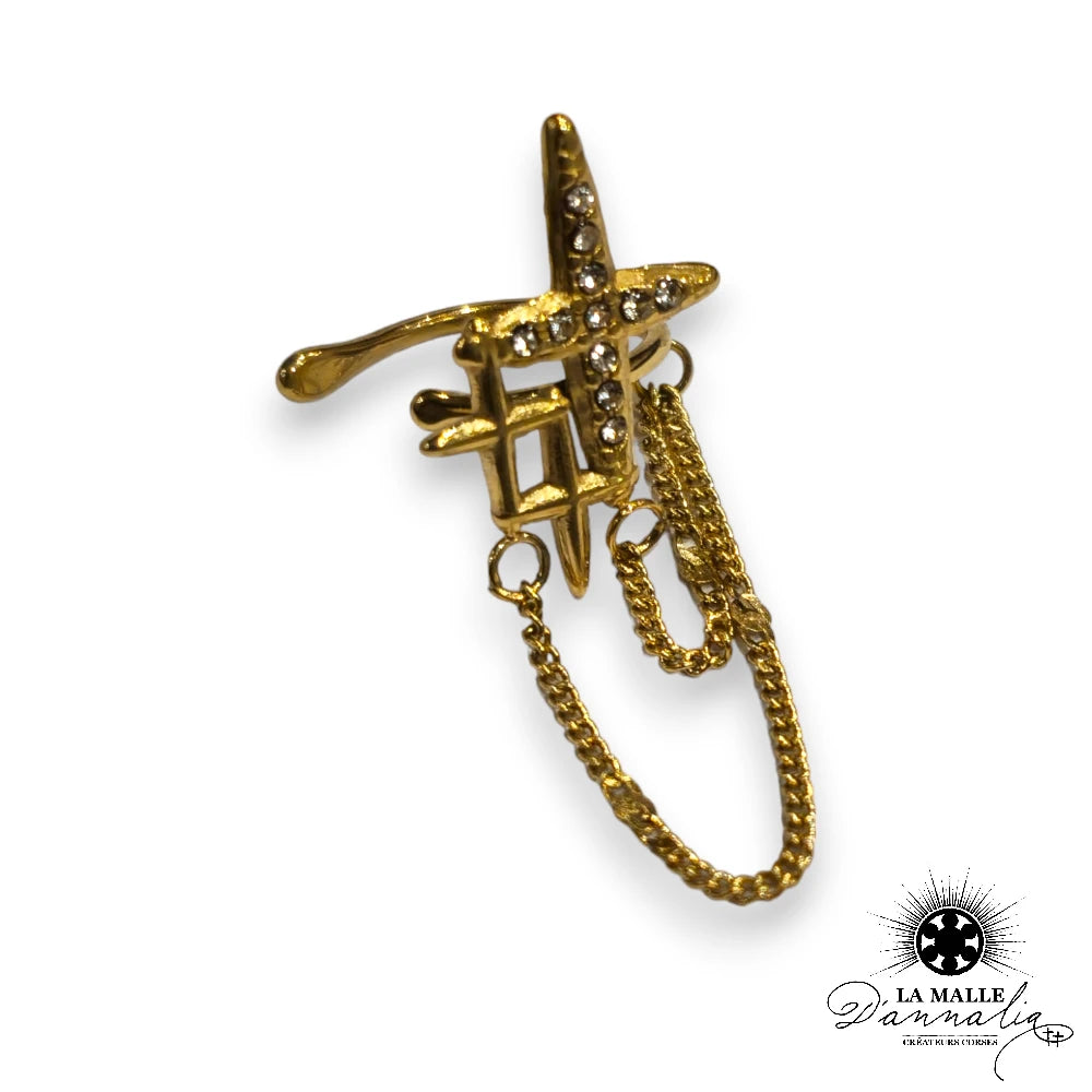 lamalledannalia-bague-oreille-acier-inoxydable-croix--etoile-strass