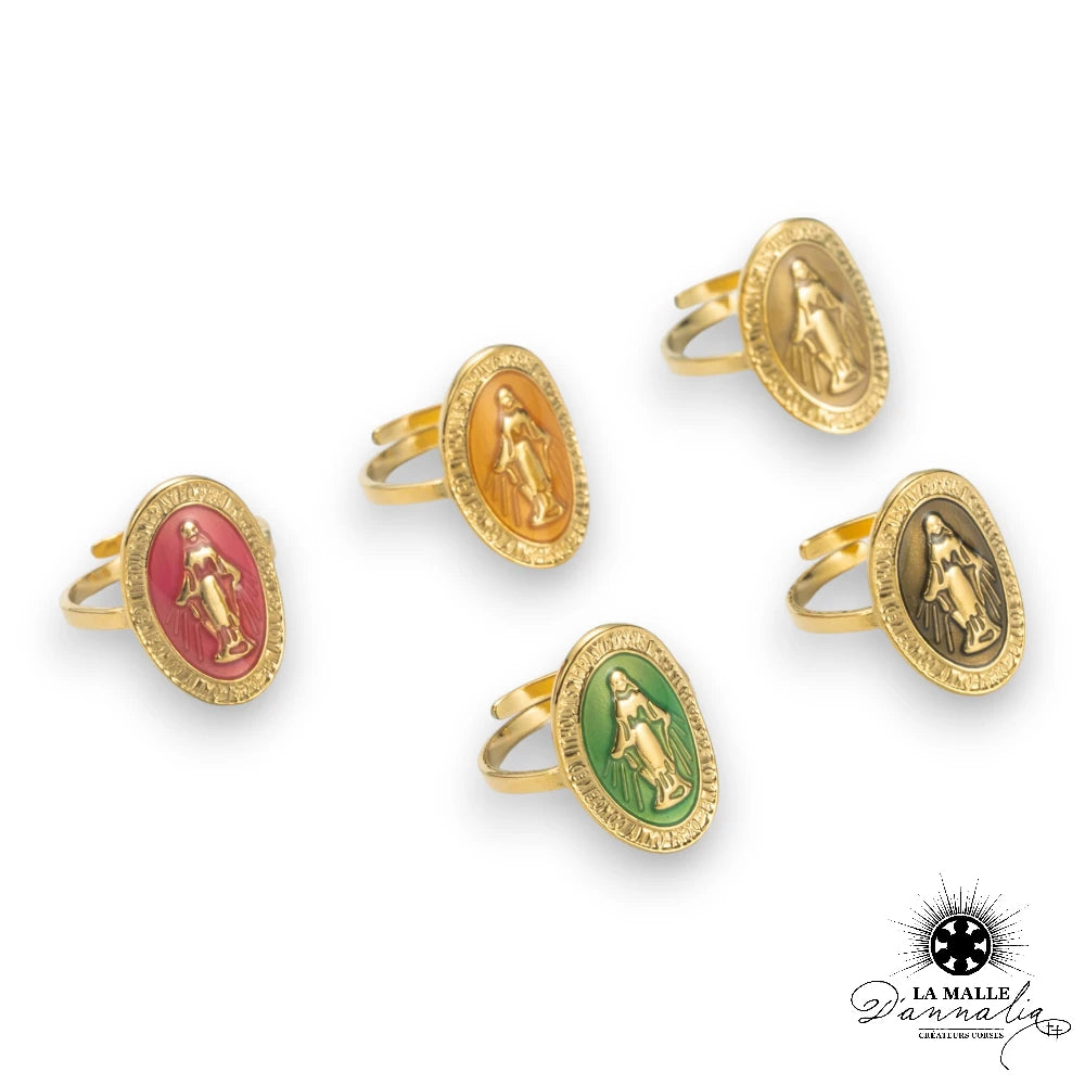 lamalledannalia-bijou-bague-acier-inoxydable-dore-vierge-noir-vert-rouge-madone-religieu