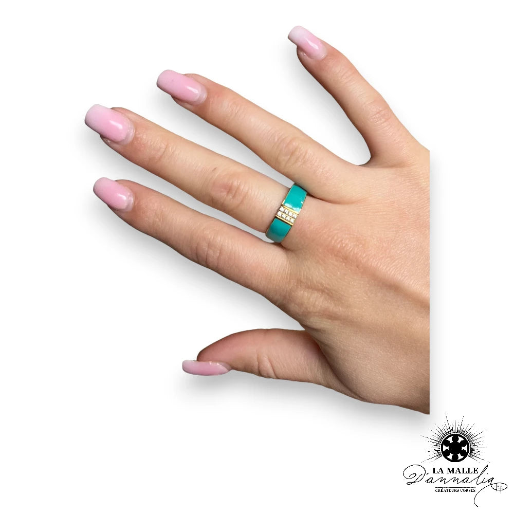 lamalledannalia-bijou-bague-acierinoxydable-dore-strass-baguebleu-anneau