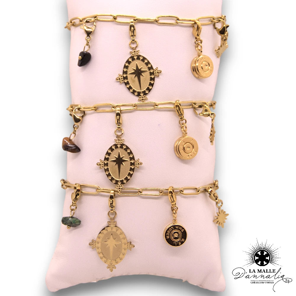 lamalledannalia-bijou-bracelet-acier-inoxydable-breloque-douille-etoile-oeil-tigre