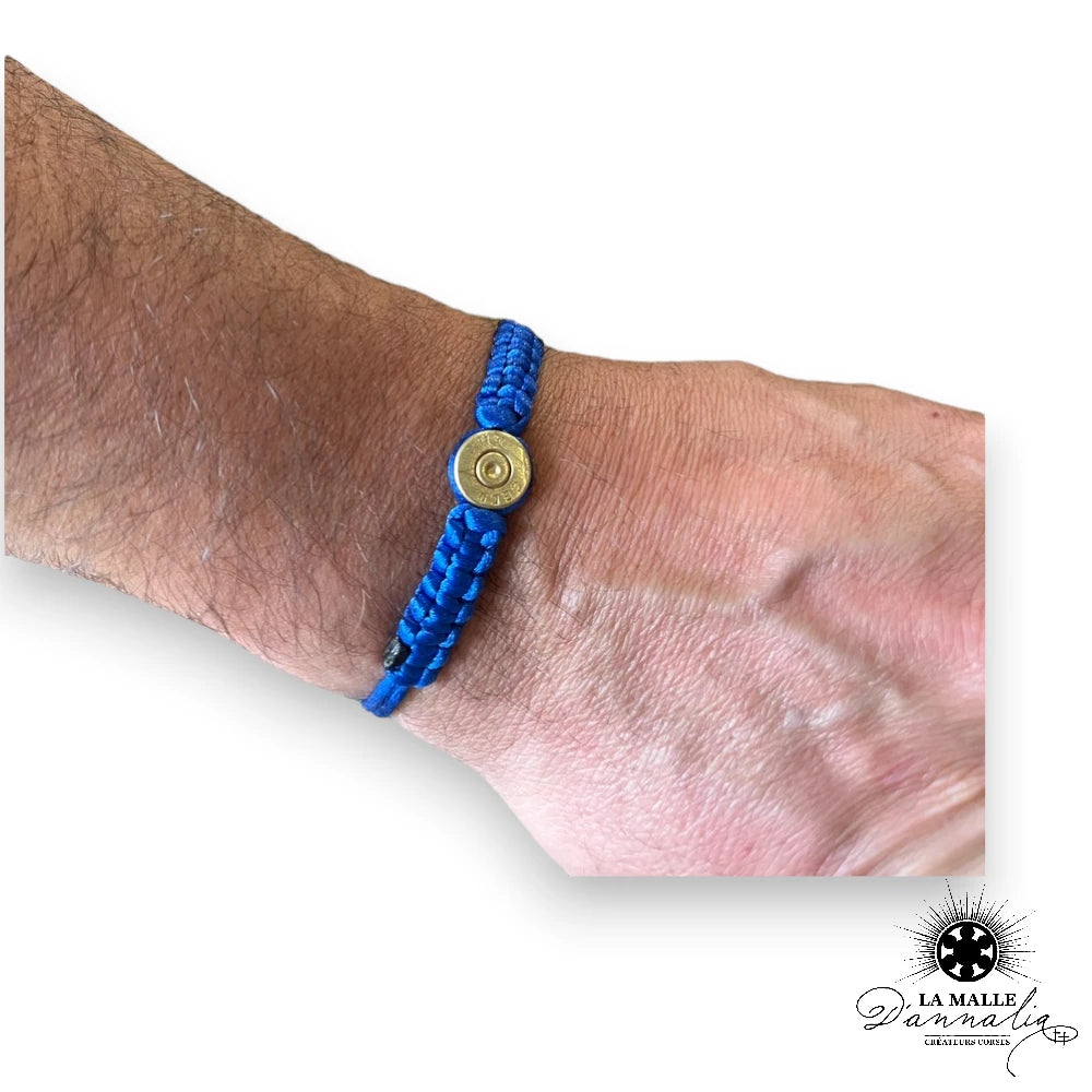 Bracelet Homme douille laiton 45 auto tressé fait main à Bastia