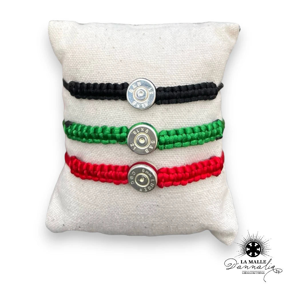 lamalledannalia-bijou-bracelet-douille-argent-noir-vert-rouge