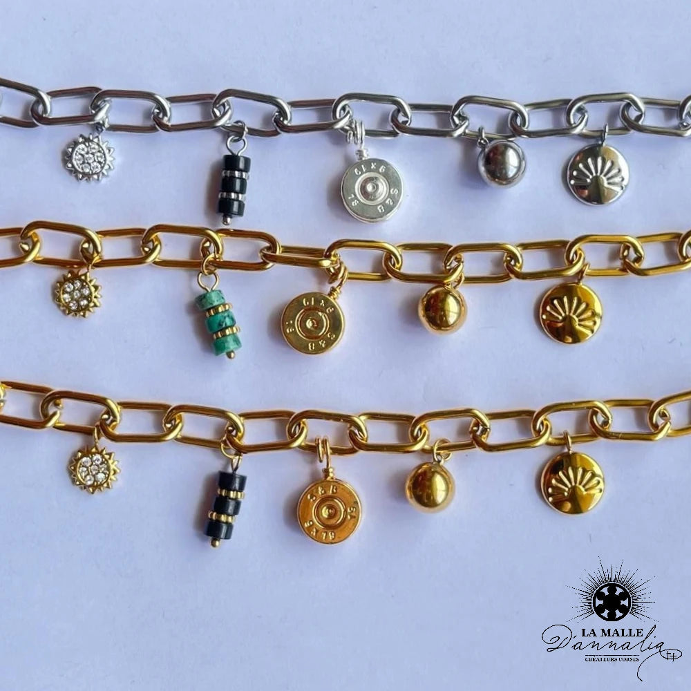 lamalledannalia-bijou-bracelet-douille-trefle-pierre-turquoise-argente-dore-strass