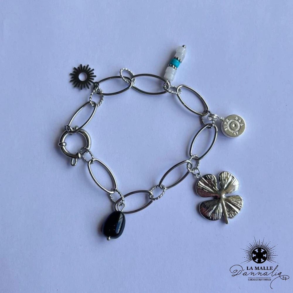 lamalledannalia-bijou-bracelet-douille-trefle-pierre-turquoise