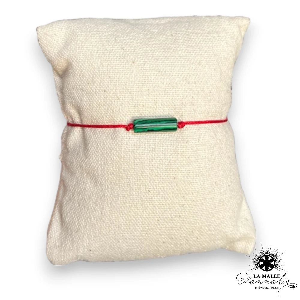 lamalledannalia-bijou-bracelet-fil-rouge-malachite-tube