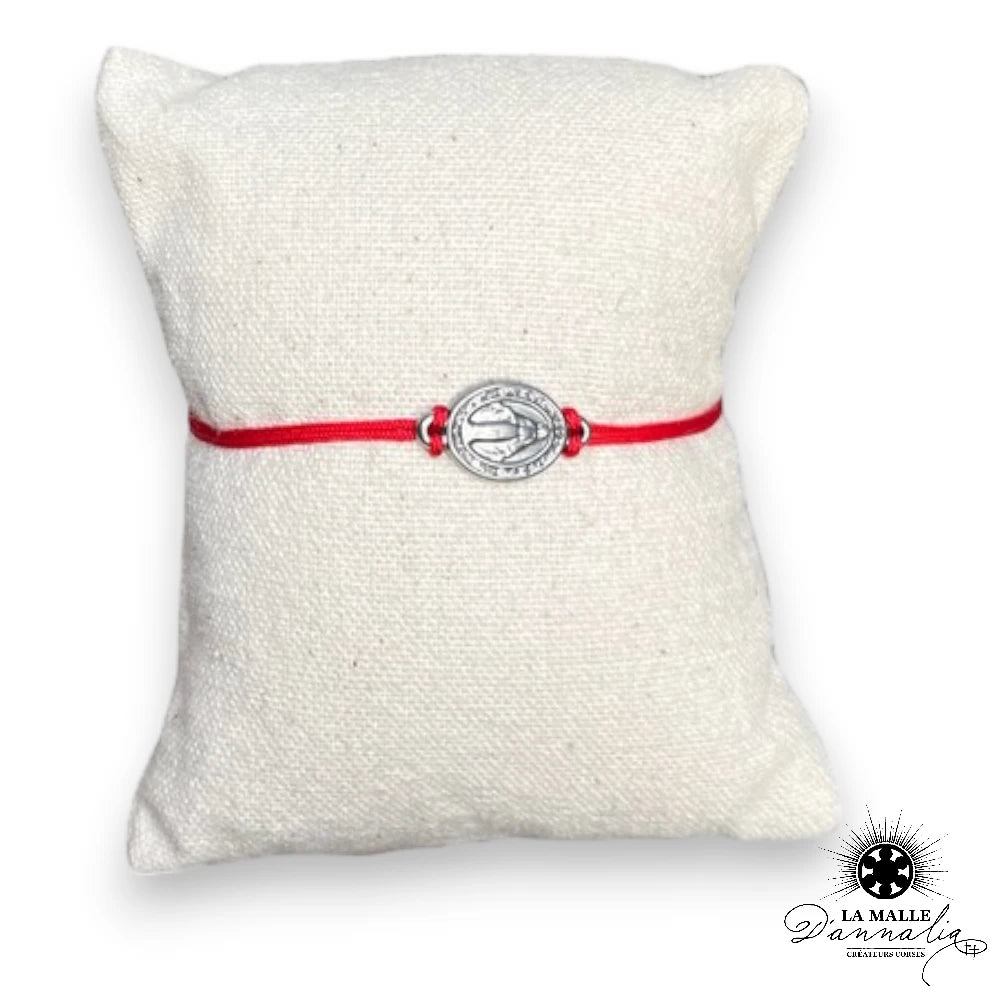Bracelet Fil Rouge Vierge - Acier Inoxydable - Porte-Bonheur - Fait Main à Bastia