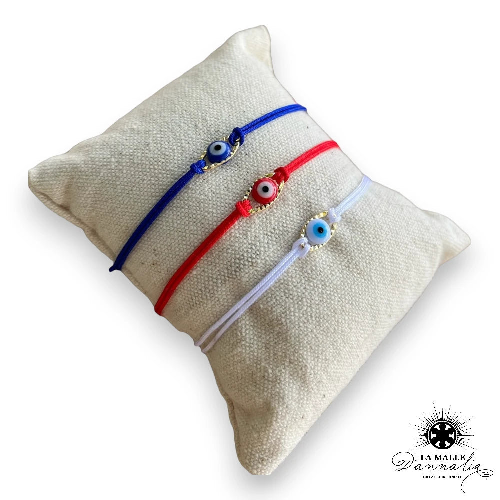 lamalledannalia-bijou-bracelet-oeil-colore-protection-chance-oeil-oghju-blanc-rouge-bleu
