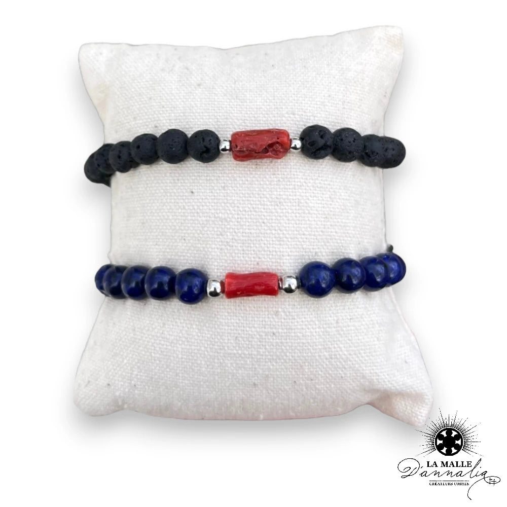lamalledannalia-bijou-bracelet-oeil-de-saint-lucie-corail-perle-acier-inoxydable-perle-de-lave-lapiz-argent