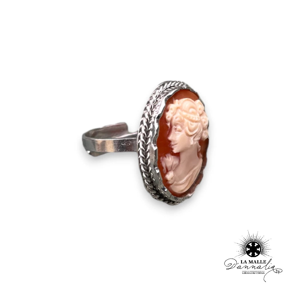 bague camee veritable plaque argent lamalledannalia